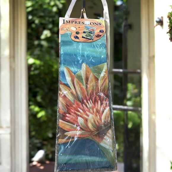 Frog Lily Pad Sunflower House Flag 28 x 40" Large Impressions NCE Outdoor Decor - Picture 10 of 10